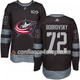 Adidas Maillot de Hockey Blue Jackets Sergei Bobrovsky 72 1917-2017 100th Anniversary Noir Authentic - Homme